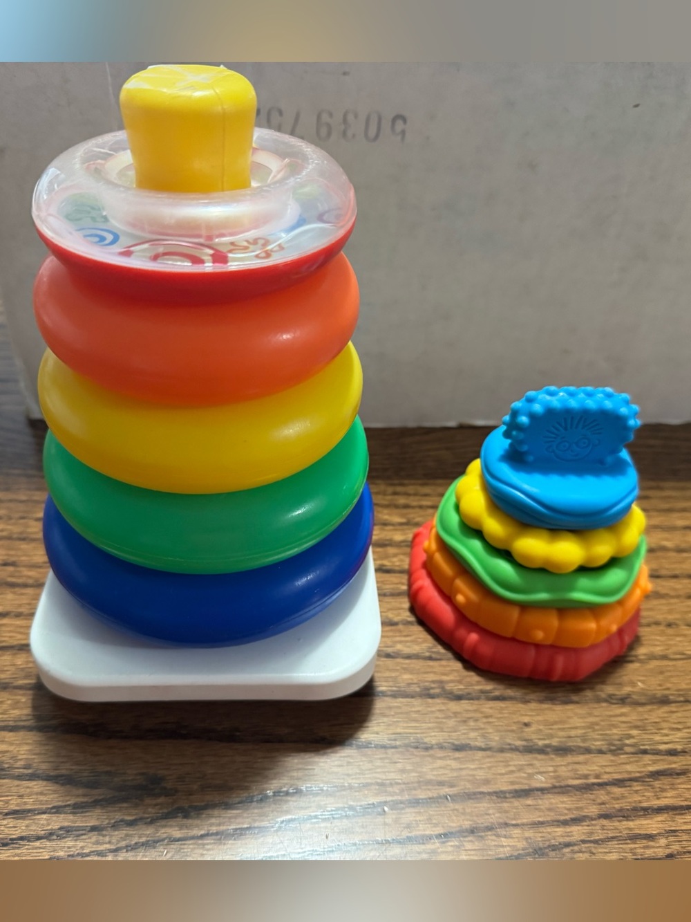 Rainbow Stacking Rings Learning Toy - Multicolor